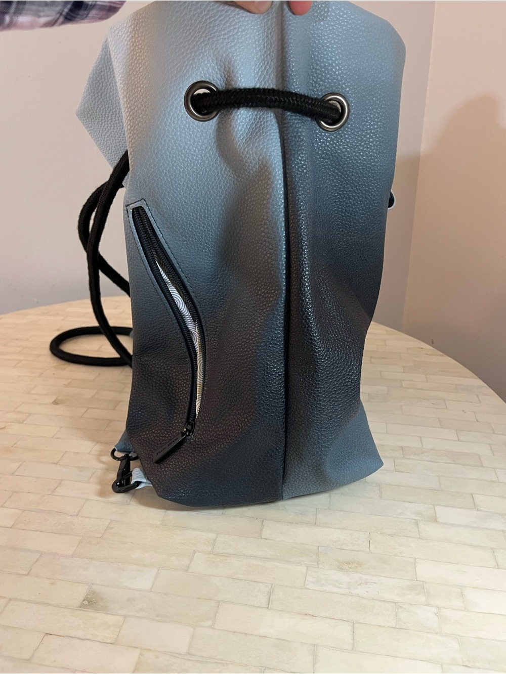 Pixie Mood Madison 3 in 1 Convertible Ombre Blue Vegan Leather Backbag - Picture 11 of 16